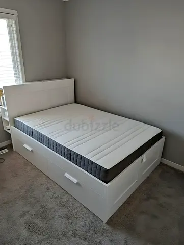 Ikea brimness double bed with ikea mattress