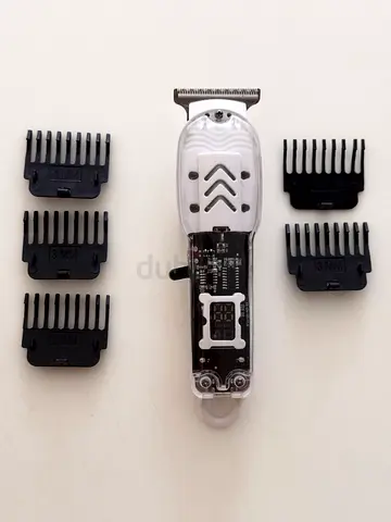 Cordless Hair Trimmer with 5 Guide Combs - Clear Casing (USB TYPE C CHARGING PORT)