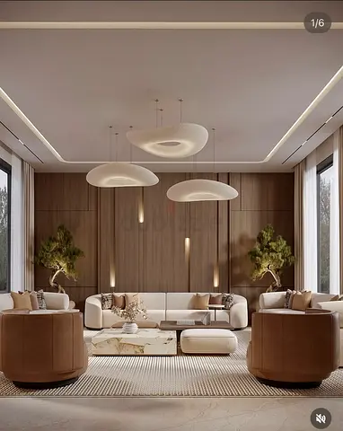 Modern Minimalist Curved Sofa and Armchair Seating Set