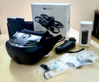 DJI Avata 2 FPV Goggles + Controller + Accessories - Excellent Condition