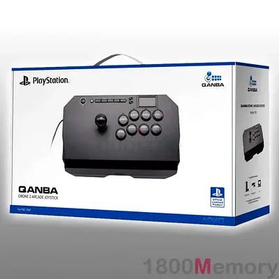 Qanba Drone 2 Fight Stick Model N3 Arcade Qanba Buttons OV7 Omron Joystick Black