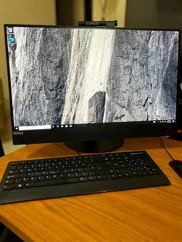 Lenovo ThinkCentre All-in-One Desktop with Wireless Keyboard  Webcam