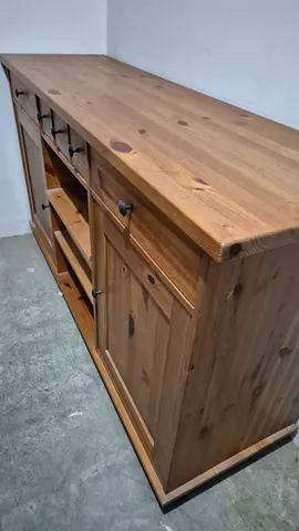 Solid Pine Sideboard / TV Console — Good Condition