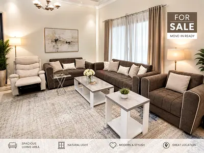 3-Piece Modern Sofa Set with Recliner — Excellent Condition
