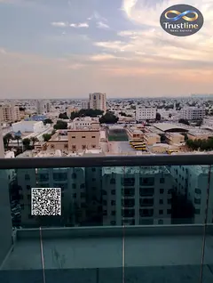 Two-bedroom apartment for sale in City Tower Open view of Sharjah Two bedrooms Separate living room