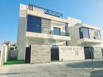 Brand new modern villa, first occupancy, 5 master bedrooms with built-in wardrobes in Al Helio, Ajm