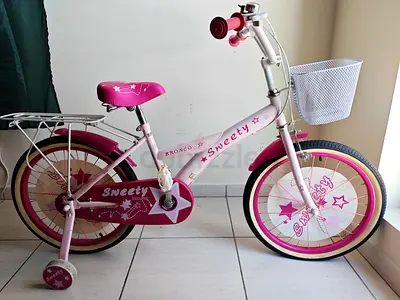 Girls 16-inch Pink Sweety Kids Bicycle with Training Wheels and Basket