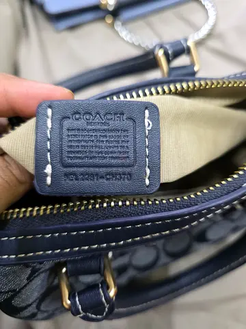 Coach Small Signature Shoulder Bag - Grey/Black
