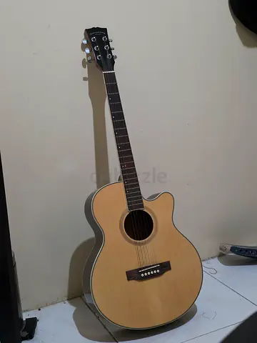 Beginners Acoustic-Electric Guitar with Cutaway - Light Natural Finish