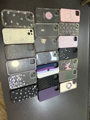 Lot of 20 used mixed iPhone protective cases — assorted styles and colors