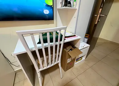 White Wooden Study Desk Good Condition