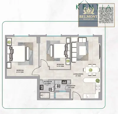 2br for Sale in Kentia Residence / Easy Plan
