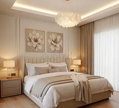 Modern Upholstered Bed Set with Headboard and Nightstands