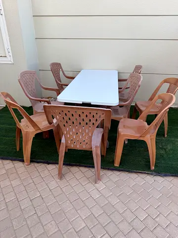 7 Chairs and a big table-ACE product in great shape
