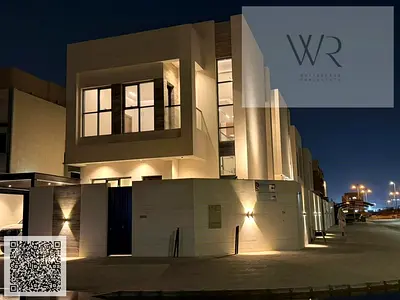 Modern villa for sale in Alyasmin, 5 bedrooms, 6 bathrooms, Near to Sharjah International airport, Near to main roads, Near to Alrahmaniya area