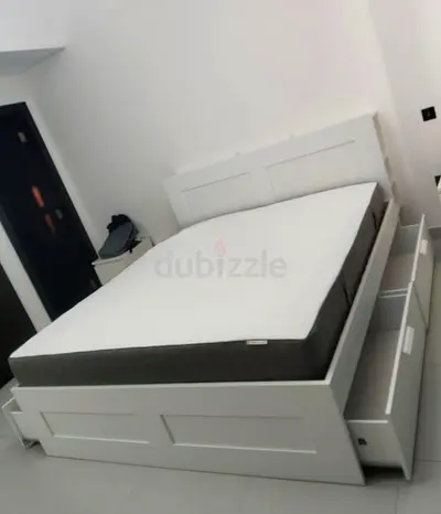 Ikea brimness king storage bed with ikea mattress 180*200