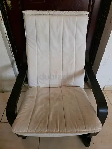 IKEA Poäng Armchair with Beige Cushion - Good Condition