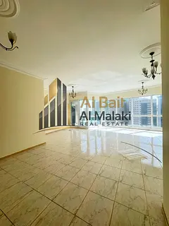 closed services-three bedrooms and a living room in Al majaz 2 with a balcony and open view
