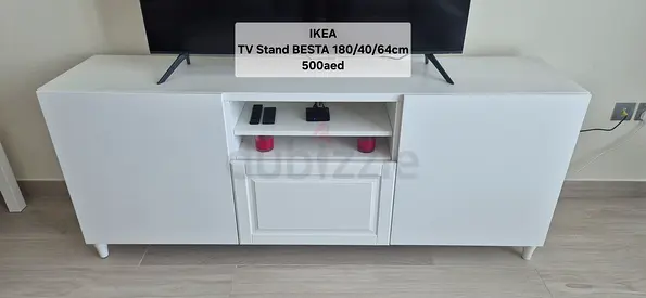 IKEA BESTÅ TV Stand 180x40x64 cm - White, Good Condition