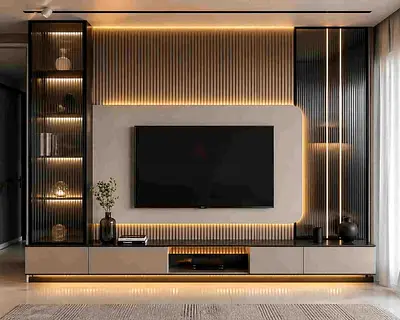 Modern Media Wall Design