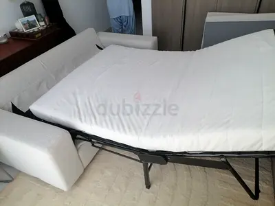 VIMLE White sofa bed with mattress - pull-out guest bed