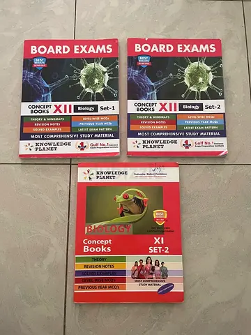 Knowledge Planet Biology Concept Books Set (XI) - Board Exams, Set-1  Set-2