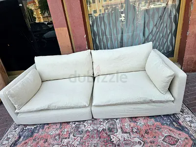 Marina home feather filled Sofa Beige Excellent Condition
