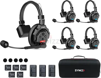 SYNCO XTALK X5 2.4GHz Full Duplex Wireless Headset with 24H 350M/1148FT