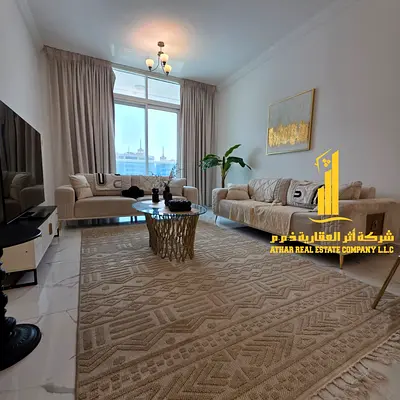 With a breathtaking sea view, the most luxurious and elegant two-bedroom apartment with a living ro