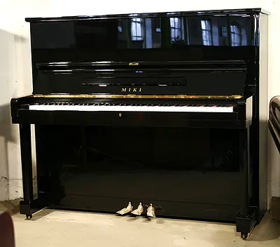 MIKI 36 upright Piano  Bench.  ( Yamaha Product). JAPAN MADE. Glossy Black. Free delivery  Tuning.