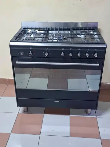 SMEG Black 90/60cm Top Gas oven electric cooker Range Exellent Condition
