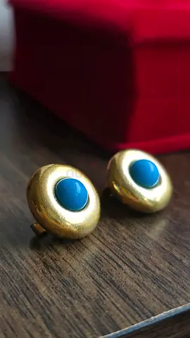 Vintage gold plated brass Grossé earings (clip on)