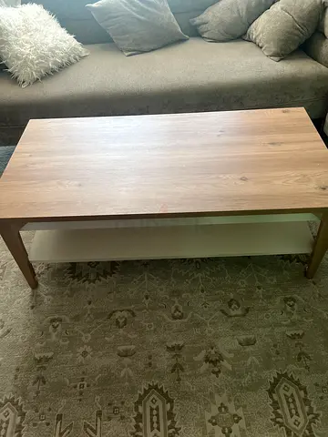 Simple Wooden Coffee Table with Storage Drawer - Light Oak
