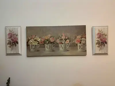 3 Flower wall frames for sale