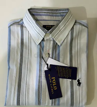 Polo Ralph Lauren Mens Button-Down Striped Shirt -  Size medium, New with Tags