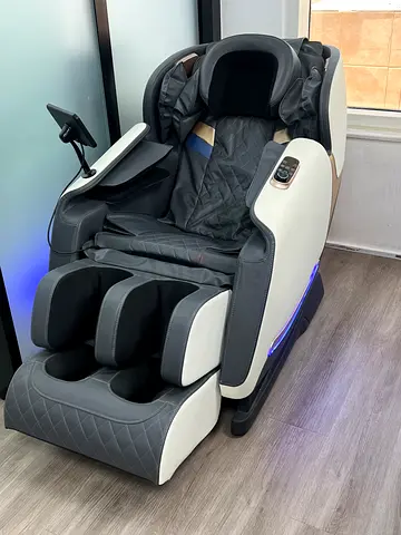 Full-body Electric Massage Chair with Footrest and LED Accent