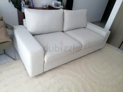 Light beige -seater fabric Sofa-bed Ikea Vimle in good condition