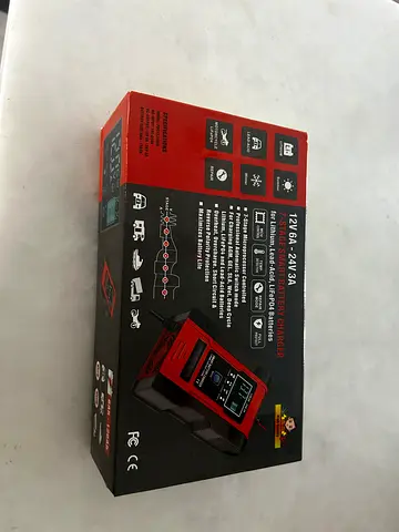 12V/24V 6A Smart Battery Charger (for Lead-Acid, LiFePO4, Lithium)