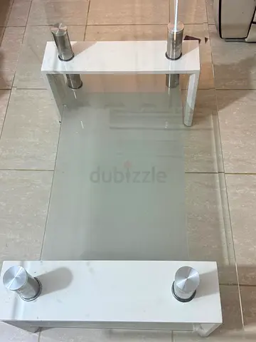 Modern sleek glass coffee table