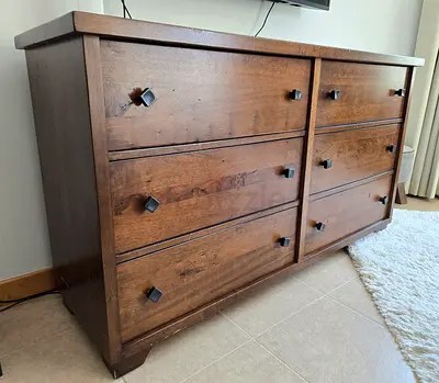 Crate and Barrel Wooden chest of drawers