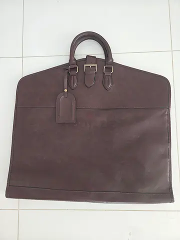 Brown Leather Suit Carrier
