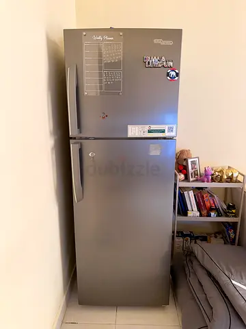 Used Stainless Steel Double-Door Refrigerator - excellent Condition