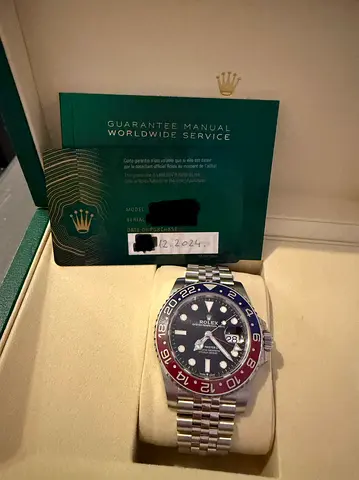Rolex GMT-Master II Pepsi Jubilee, like-new with box and papers (12/2024). Ref.number: 126710BLRO
