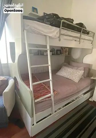 Home Center 3 Bunk Bed with Storage and Trundle - including 3 mattress