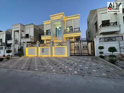 فيلا كلاسيك واجهة حجر | 6 ماستر + روف | شامل التسجيل | الحليو 1 عجمان