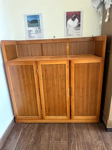Bamboo shoe cabinet