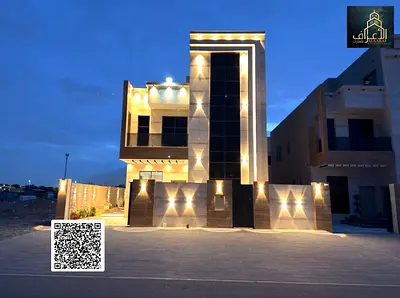 فيلا للبيع بعجمان موقع مميز تشطيب شخصي طابقين وروف 6غرف ماستر علي شارع رئيسي