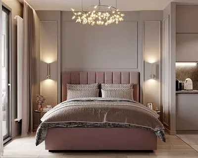 Modern Upholstered Bed Frame with Padded Headboard
