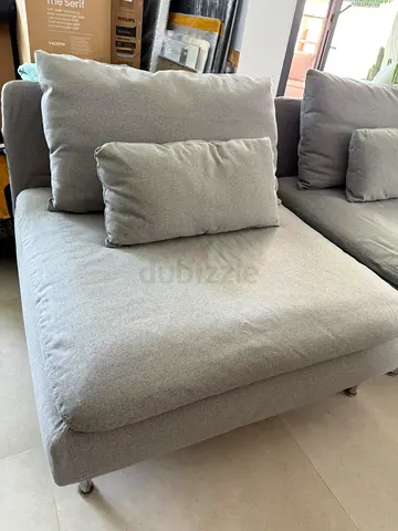 Ikea Couch Gray 1+3 Seats Sofa “New Cover”