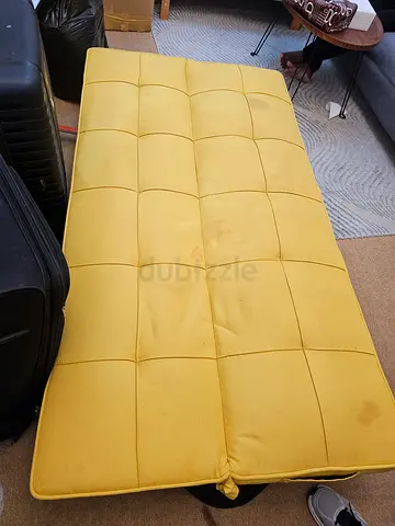 Yellow Foldable Futon Mattress / Floor Sofa - Used